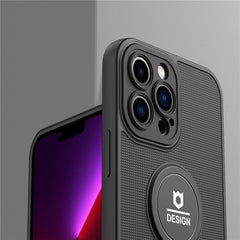 Husa Armor Design cu Stand pentru Apple iPhone 14 Plus (6.7) Negru, Suport Auto Magnetic, Protectie Antisoc, Kaveny