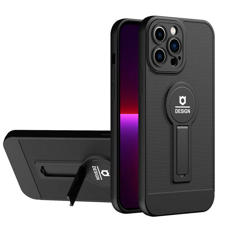 Husa Armor Design cu Stand pentru Apple iPhone 14 Plus (6.7) Negru, Suport Auto Magnetic, Protectie Antisoc, Kaveny