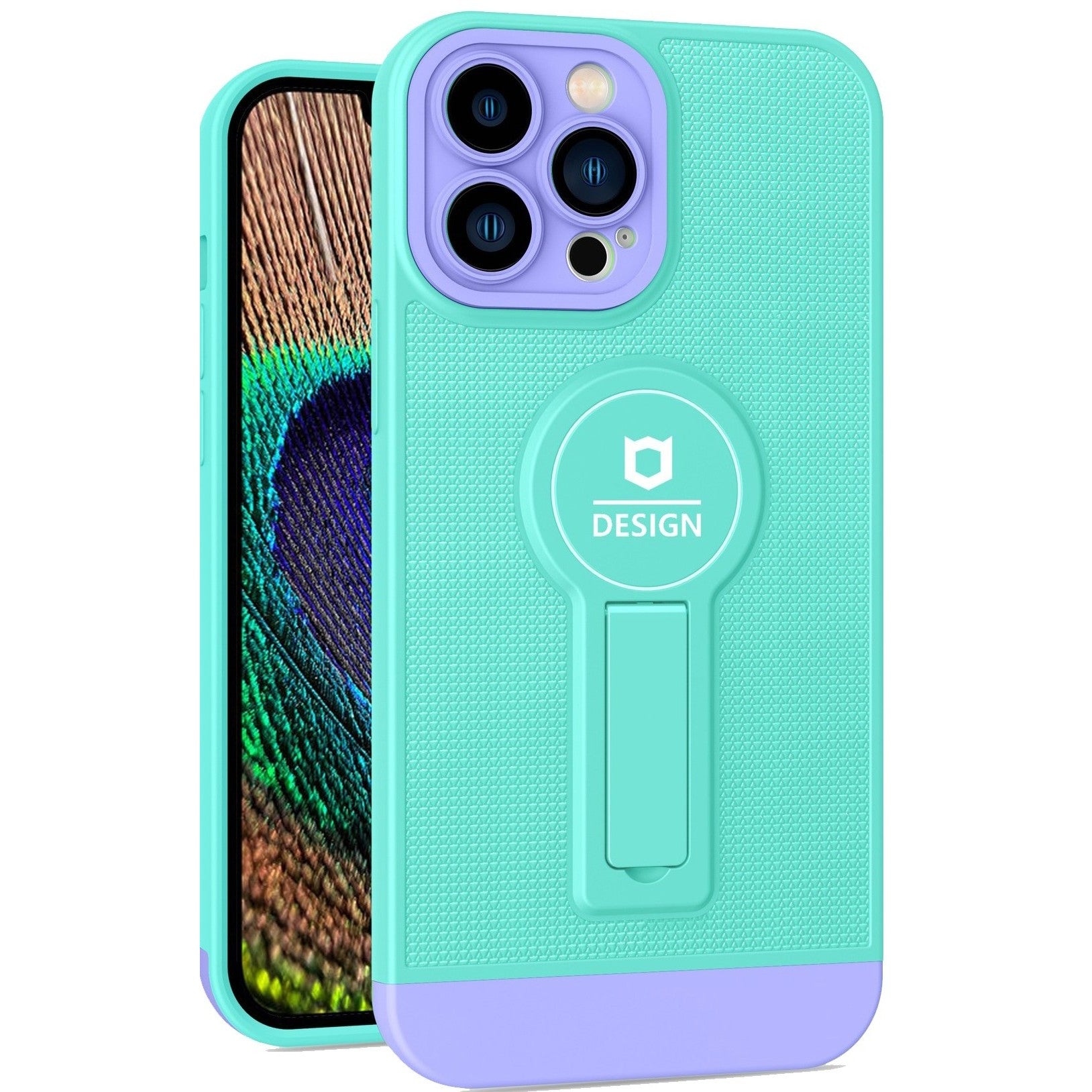 Husa Armor Design, Kaveny, pentru Apple iPhone 11 Pro, cu Stand, Suport Auto Magnetic, Wireless Charge, Blue/Mov