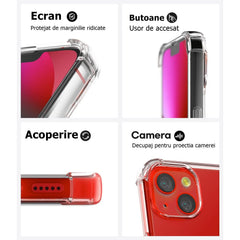 Husa de protectie Kaveny, TPU, pentru Apple iPhone 15 Plus , Antisoc, Protectie colturi, Rezistenta la impact, Transparenta