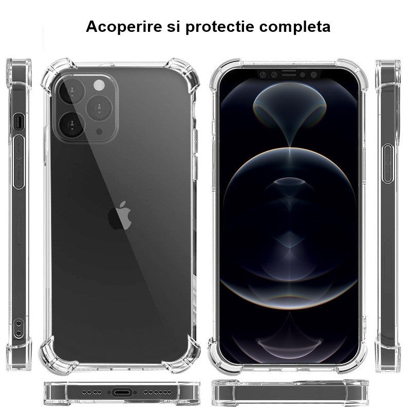 Husa de protectie Kaveny, TPU, pentru Apple iPhone 15 Plus , Antisoc, Protectie colturi, Rezistenta la impact, Transparenta