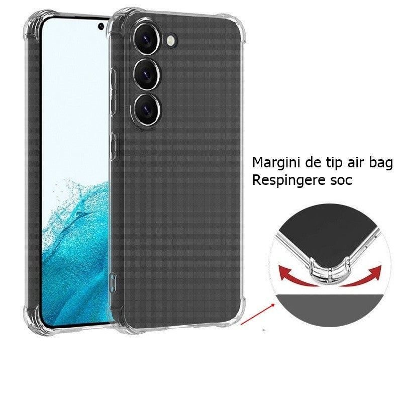 Husa de protectie Kaveny, Airbag Shock Absorption, TPU, pentru Samsung Galaxy S21 FE 5G , Transparent