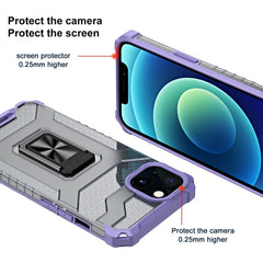 Husa de protectie Kaveny compatibila cu Apple iPhone 13 Acrylic Armor cu suport Mov
