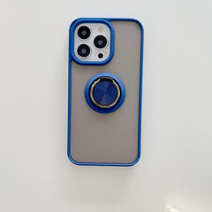 Husa de protectie Kaveny compatibila cu Apple iPhone 13,Defender cu prindere inel,Albastru
