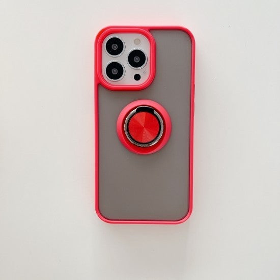 Husa de protectie Kaveny compatibila cu Apple iPhone 13,Defender cu prindere inel,Rosu