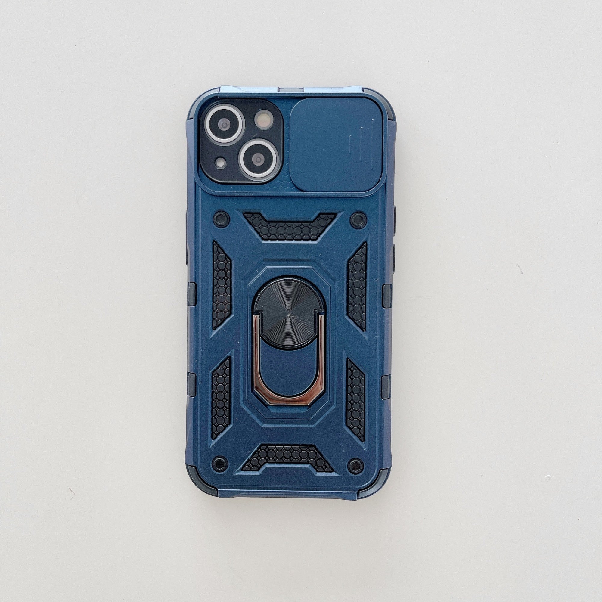 Husa de protectie Kaveny compatibila cu Apple iPhone 13 Defender Model 4 cu suport,Albastru