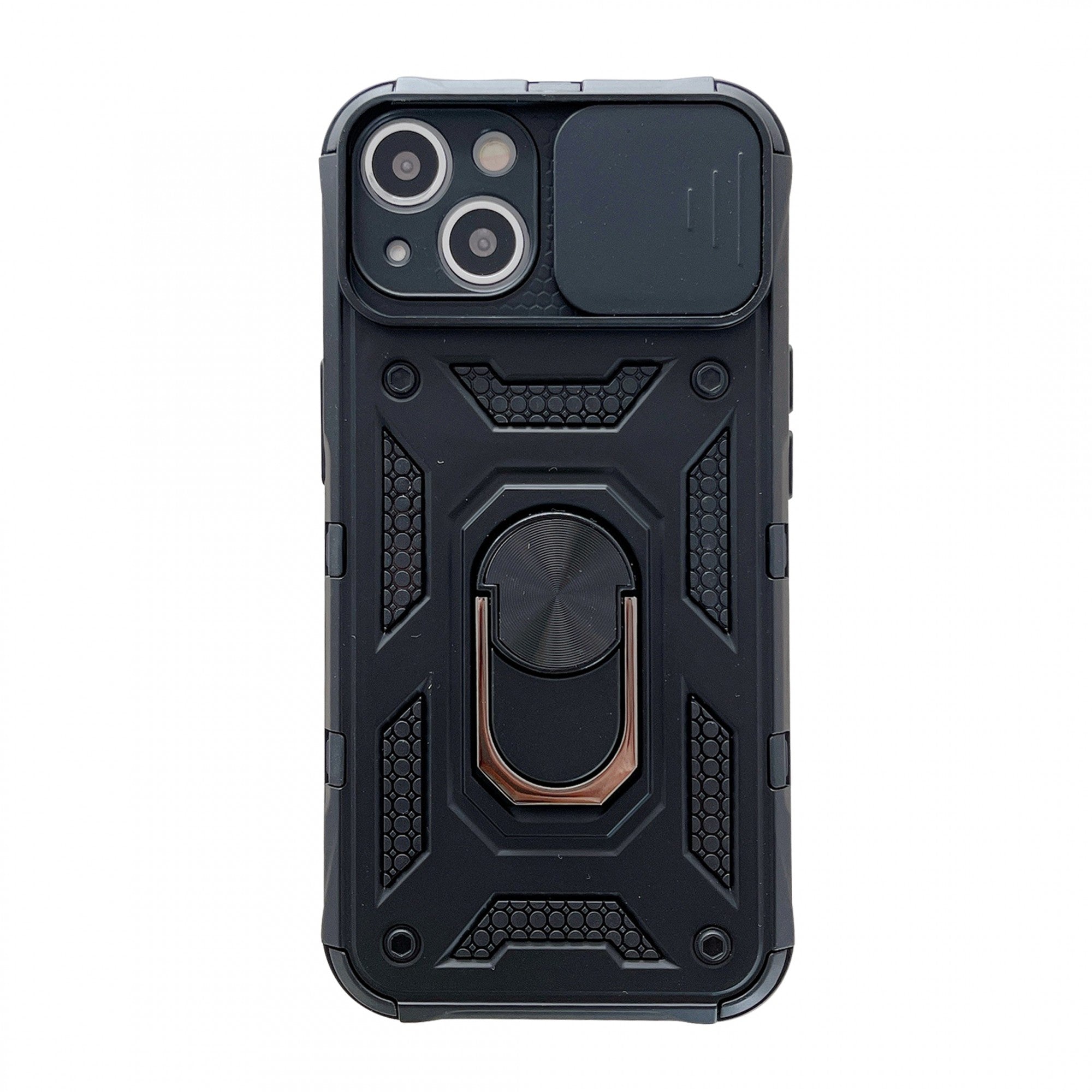 Husa de protectie Kaveny compatibila cu Apple iPhone 13 Defender Model 4 cu suport,Negru