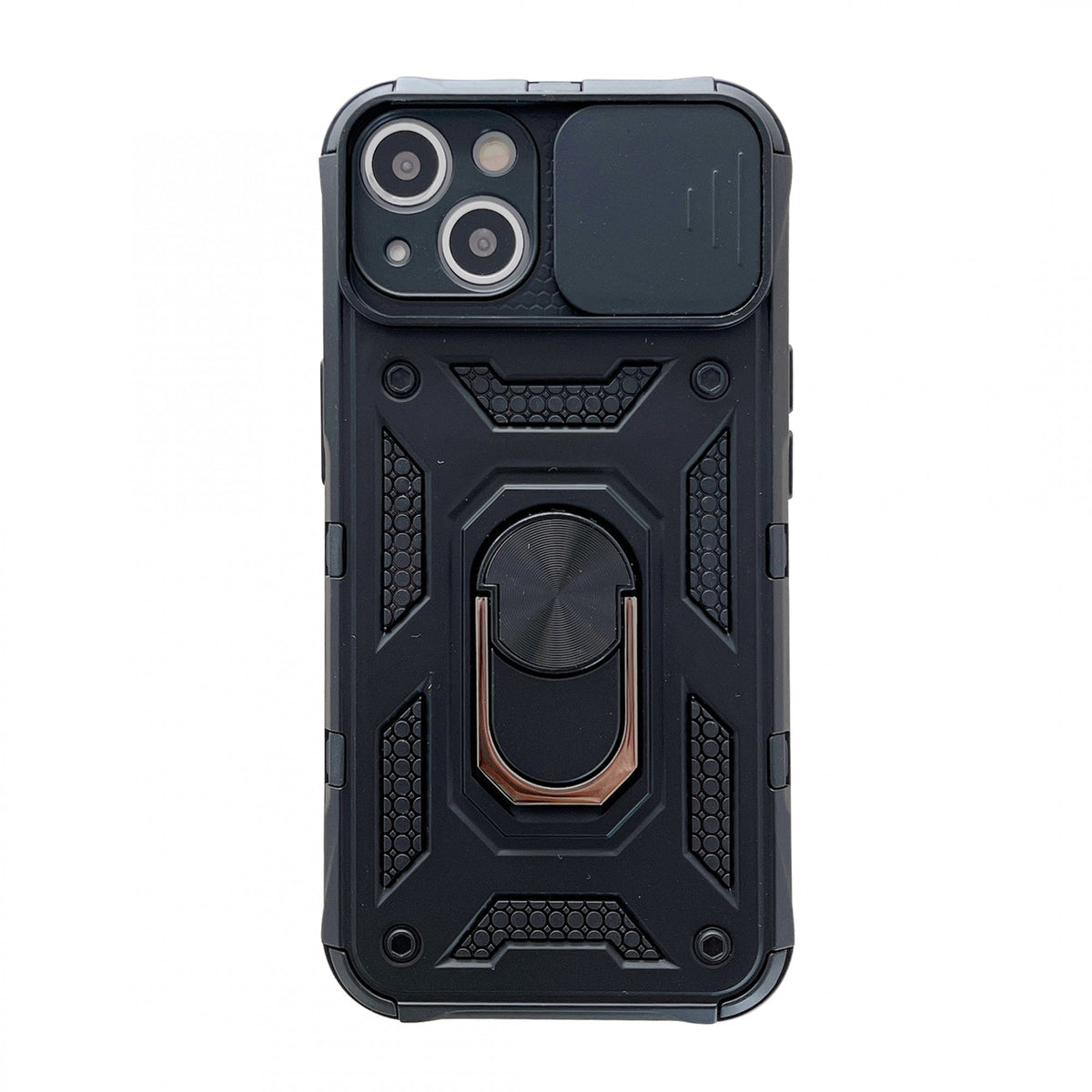 Husa de protectie Kaveny compatibila cu Apple iPhone 13 Defender Model 4 cu suport,Negru