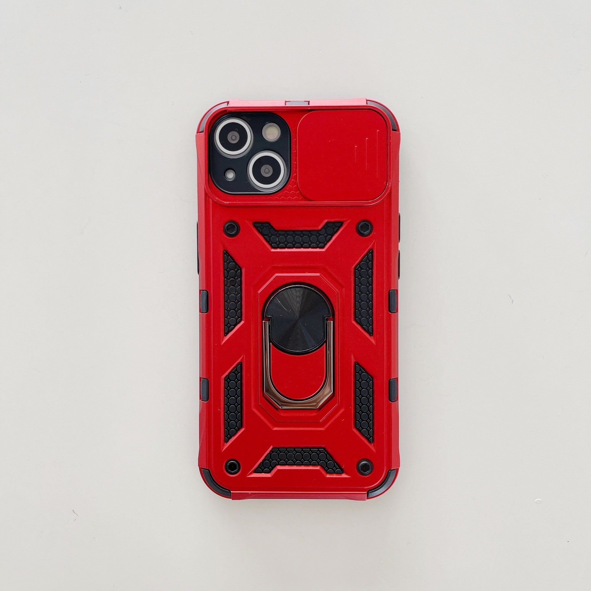 Husa de protectie Kaveny compatibila cu Apple iPhone 13 Defender Model 4 cu suport,Rosu
