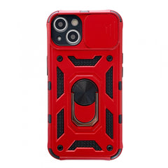 Husa de protectie Kaveny compatibila cu Apple iPhone 13 Defender Model 4 cu suport,Rosu