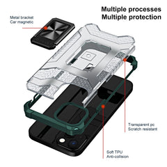 Husa de protectie Kaveny compatibila cu Apple iPhone 13 Mini Acrylic Armor cu suport Verde Inchis