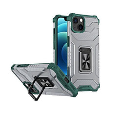 Husa de protectie Kaveny compatibila cu Apple iPhone 13 Mini Acrylic Armor cu suport Verde Inchis
