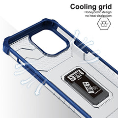 Husa de protectie Kaveny compatibila cu Apple iPhone 13 Pro Acrylic Armor cu suport Albastru