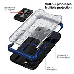 Husa de protectie Kaveny compatibila cu Apple iPhone 13 Pro Acrylic Armor cu suport Albastru