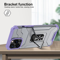 Husa de protectie Kaveny compatibila cu Apple iPhone 13 Pro Acrylic Armor cu suport Mov