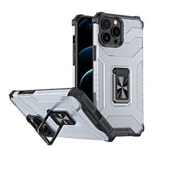 Husa de protectie Kaveny compatibila cu Apple iPhone 13 Pro Acrylic Armor cu suport Negru