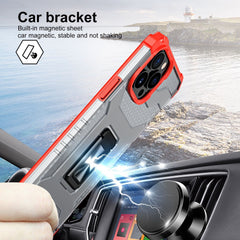 Husa de protectie Kaveny compatibila cu Apple iPhone 13 Pro Max Acrylic Armor cu suport Rosu