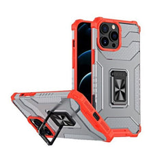 Husa de protectie Kaveny compatibila cu Apple iPhone 13 Pro Max Acrylic Armor cu suport Rosu