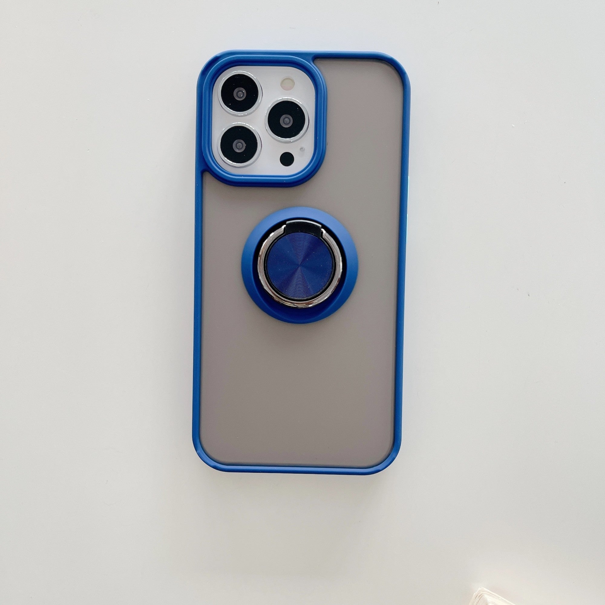 Husa de protectie Kaveny compatibila cu Apple iPhone 13 Pro Max,Defender cu prindere inel,Albastru