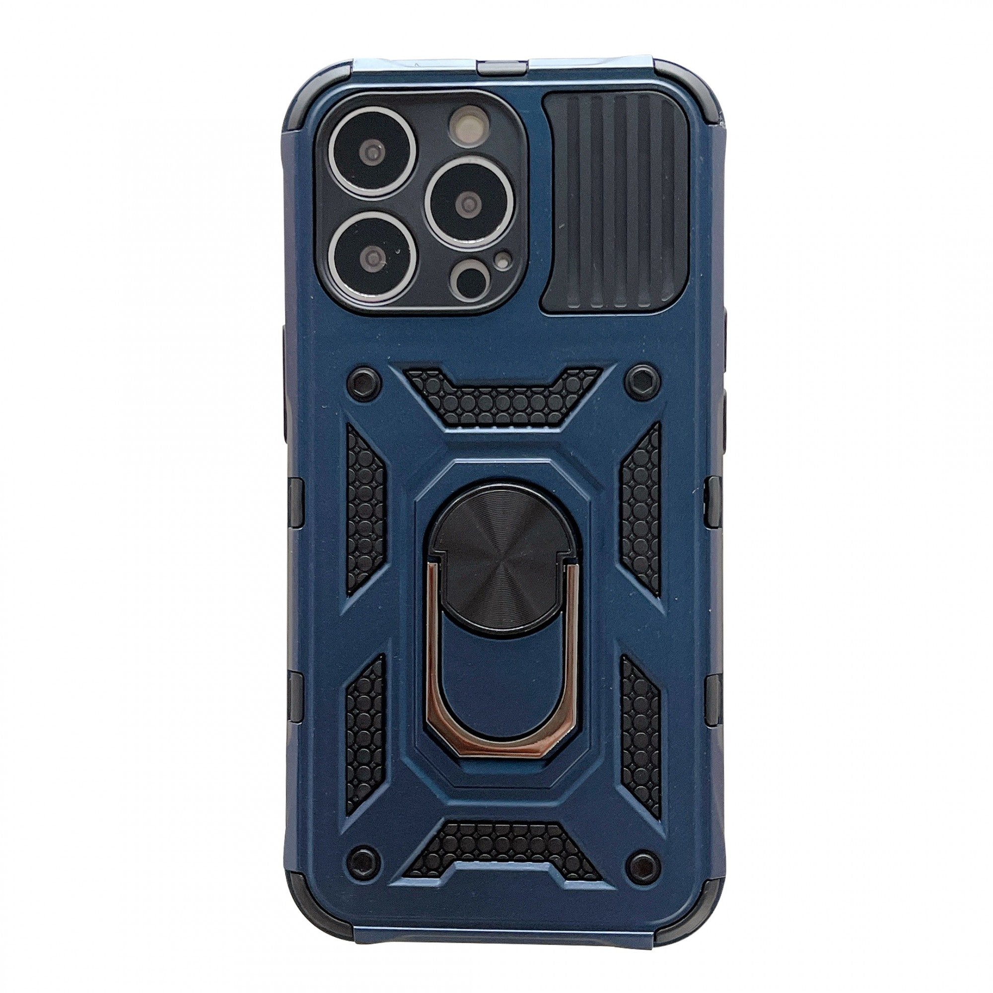 Husa de protectie Kaveny compatibila cu Apple iPhone 13 Pro Max Defender Model 4 cu suport,Albastru
