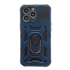 Husa de protectie Kaveny compatibila cu Apple iPhone 13 Pro Max Defender Model 4 cu suport,Albastru