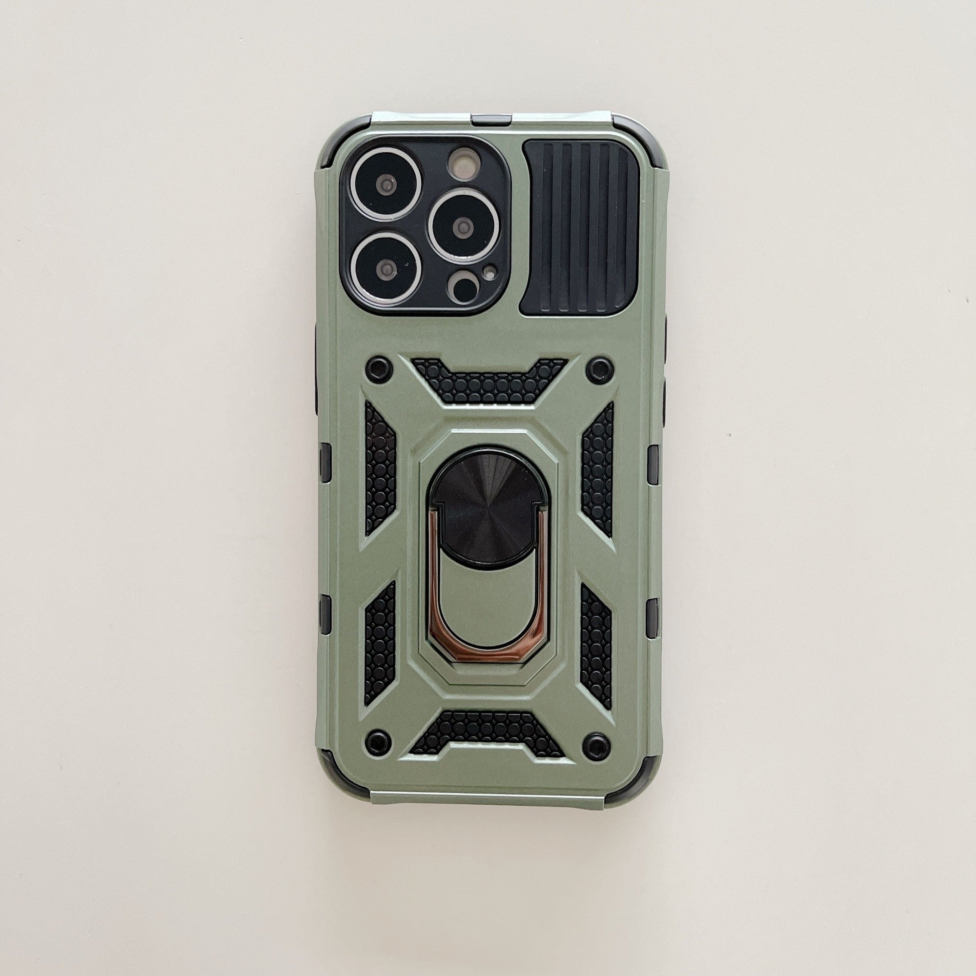Husa de protectie Kaveny compatibila cu Apple iPhone 13 Pro Max Defender Model 4 cu suport,Verde