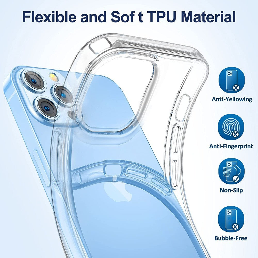 Husa de protectie Kaveny compatibila cu Apple iPhone 13 Pro Tpu Transparent