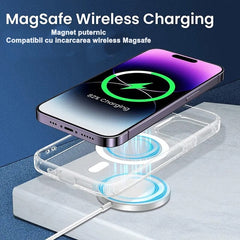 Husa de protectie Kaveny compatibila cu Apple iPhone 15, MagSafe Blister, gaura mare camera, transparenta