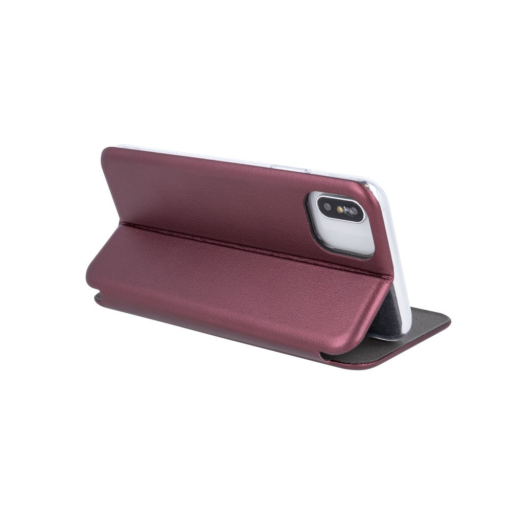 Husa de protectie Kaveny compatibila cu Huawei P Smart 2021 Magnet Book Case Bordo