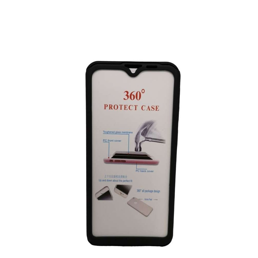 Husa de Protectie, Kaveny, pentru Samsung Galaxy A20e, cu Acoperire Completa 360, cu Folie de Protectie, Plastic, Negru