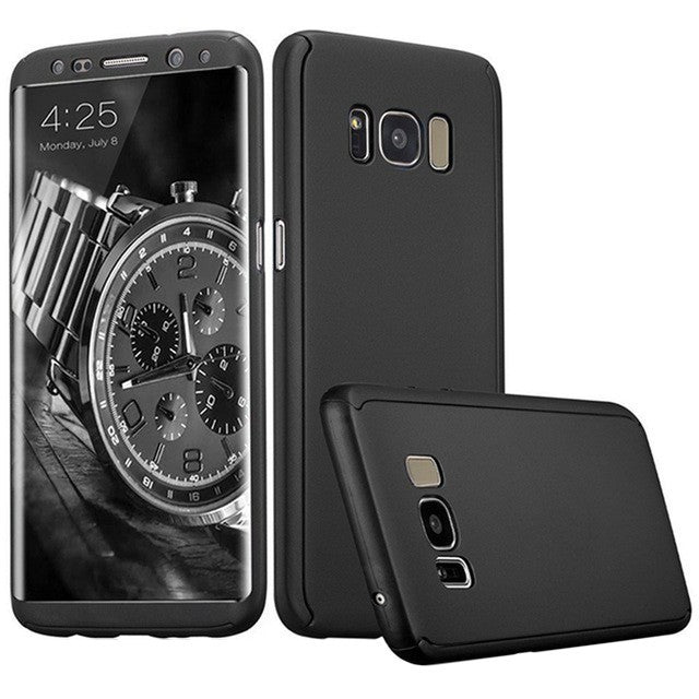 Husa de protectie Kaveny compatibila cu Samsung Galaxy S8 Plus Full Cover 360 Negru + Folie de protectie
