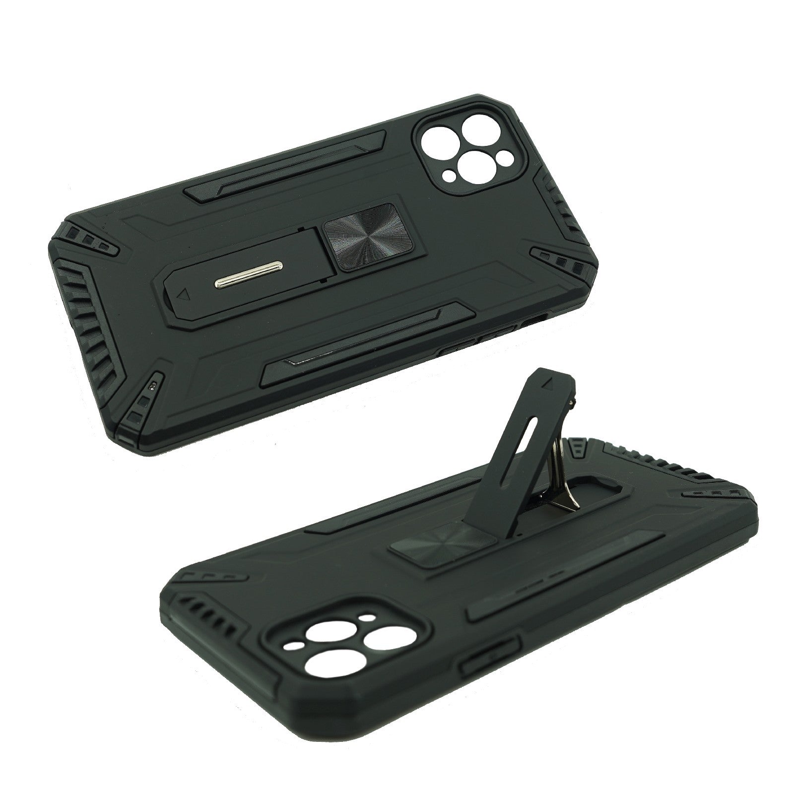 Husa de protectie Kaveny pentru Apple iPhone 12 Pro Max Defender Model 4 cu suport, Negru