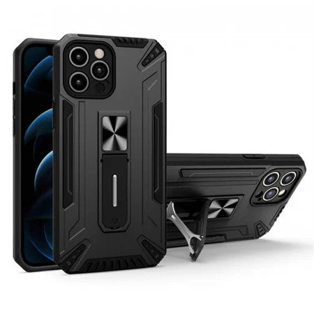 Husa de protectie Kaveny pentru Apple iPhone 13 Defender Sergeant Brave cu suport,Negru