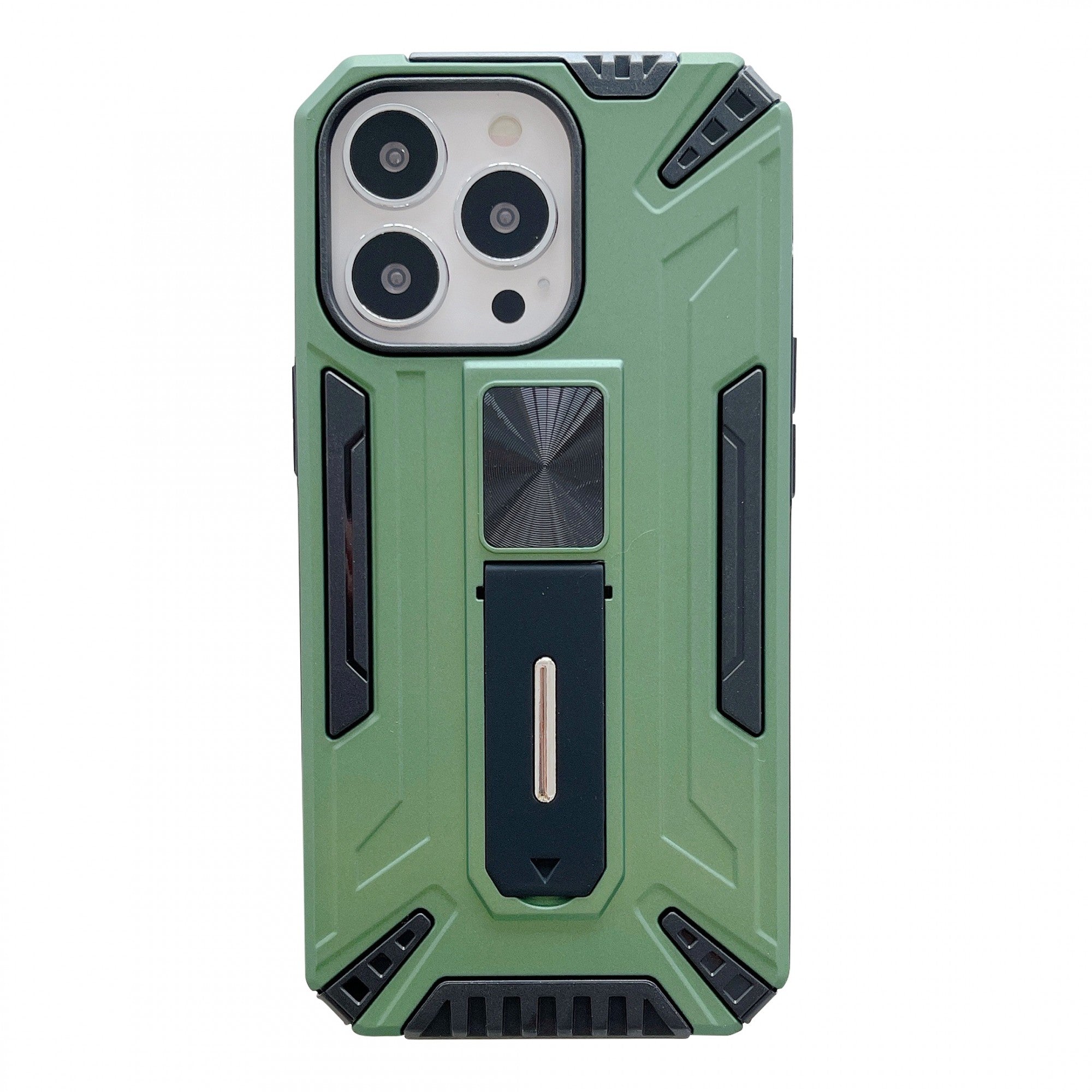 Husa de protectie Kaveny pentru Apple iPhone 13 Defender Sergeant Brave cu suport,Verde