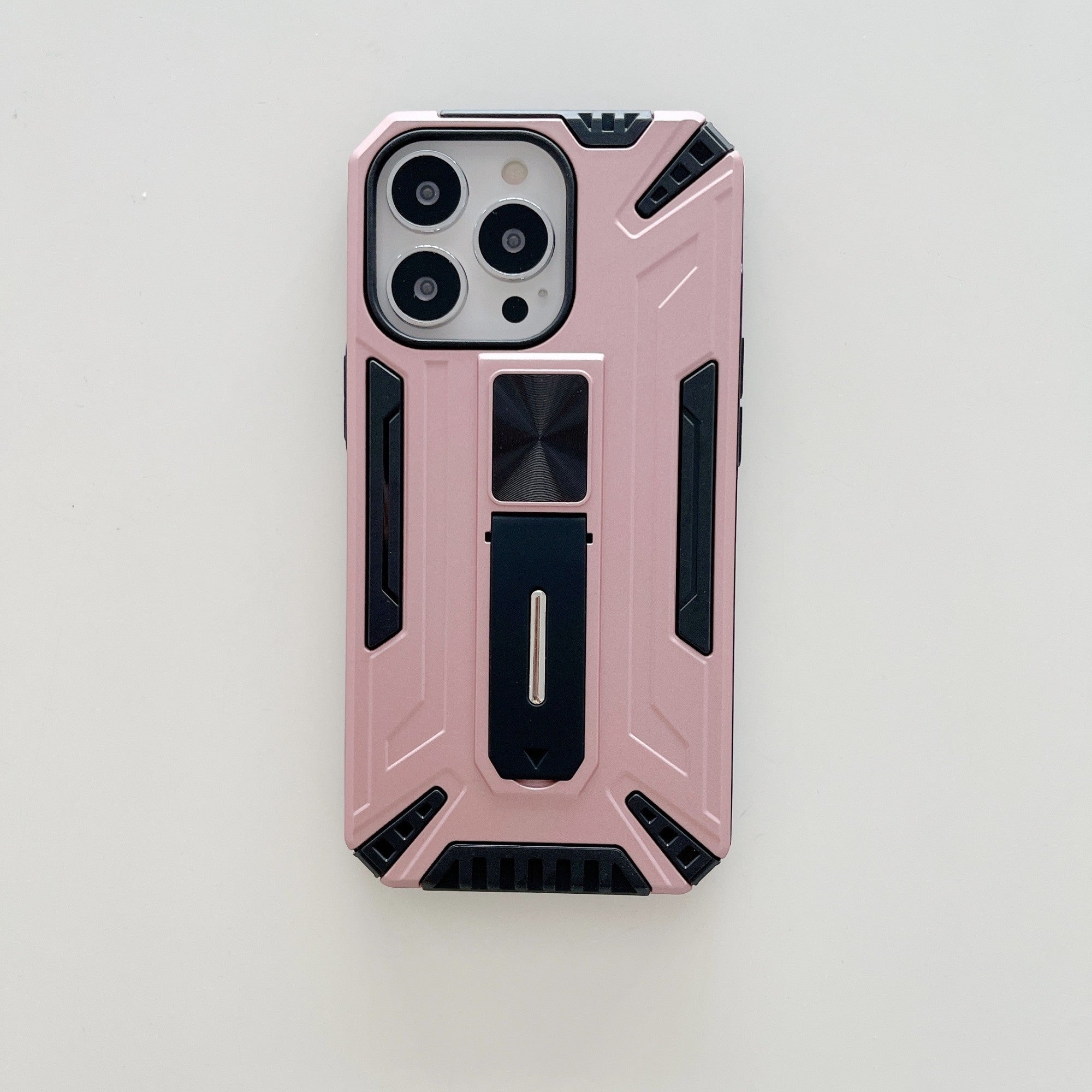 Husa de protectie Kaveny pentru Apple iPhone 13 Mini Defender Sergeant Brave cu suport,Roz Auriu