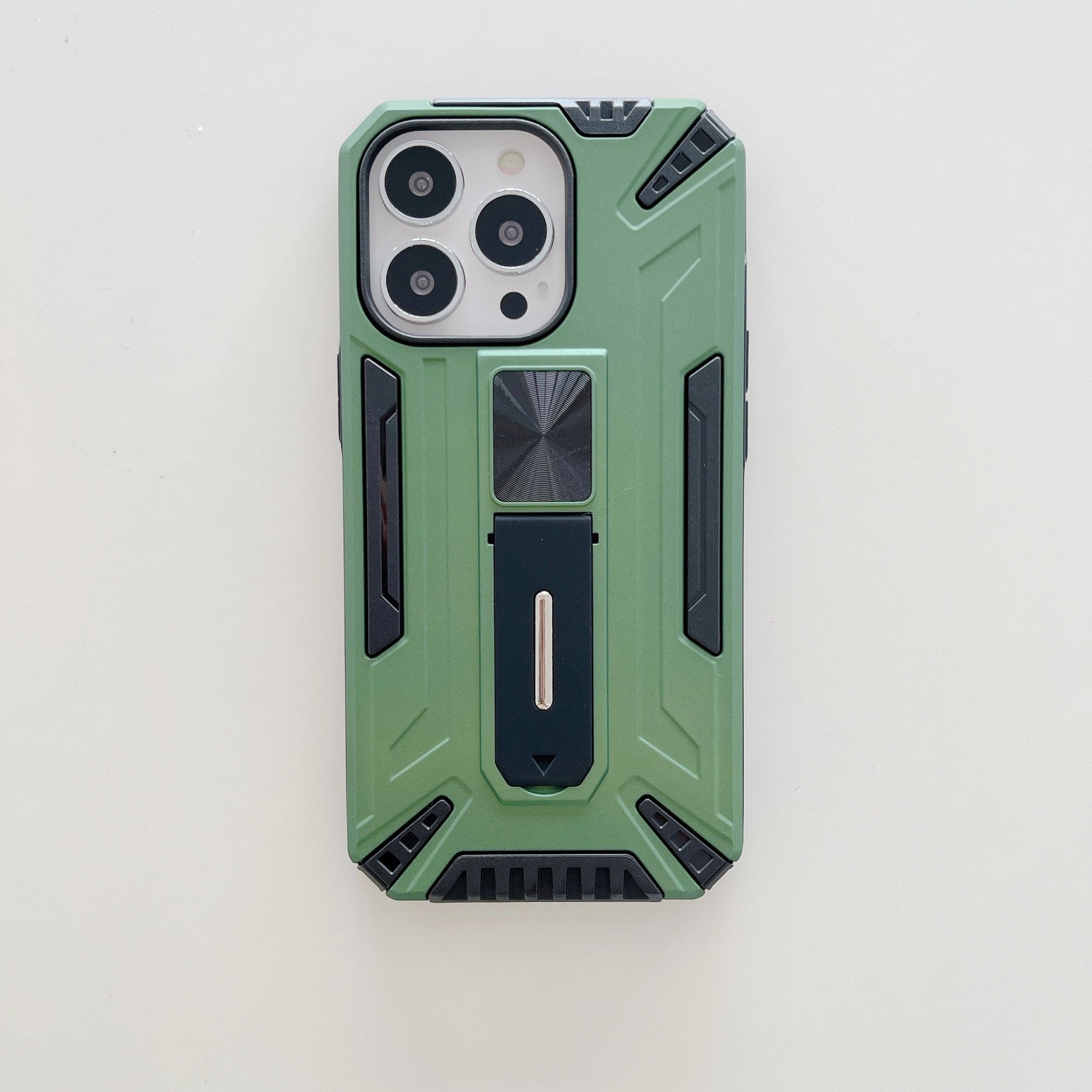 Husa de protectie Kaveny pentru Apple iPhone 13 Mini Defender Sergeant Brave cu suport,Verde