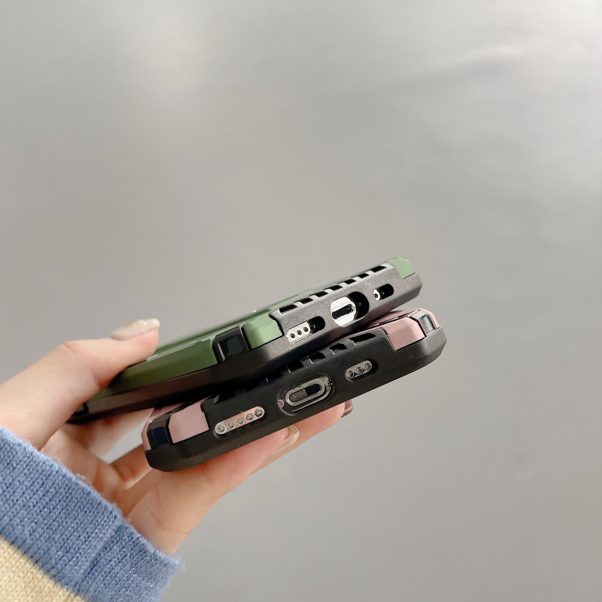 Husa de protectie Kaveny pentru Apple iPhone 13 Mini Defender Sergeant Brave cu suport,Verde
