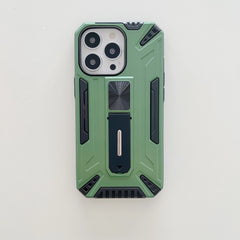 Husa de protectie Kaveny pentru Apple iPhone 13 Pro, Defender Sergeant Brave cu suport, Verde