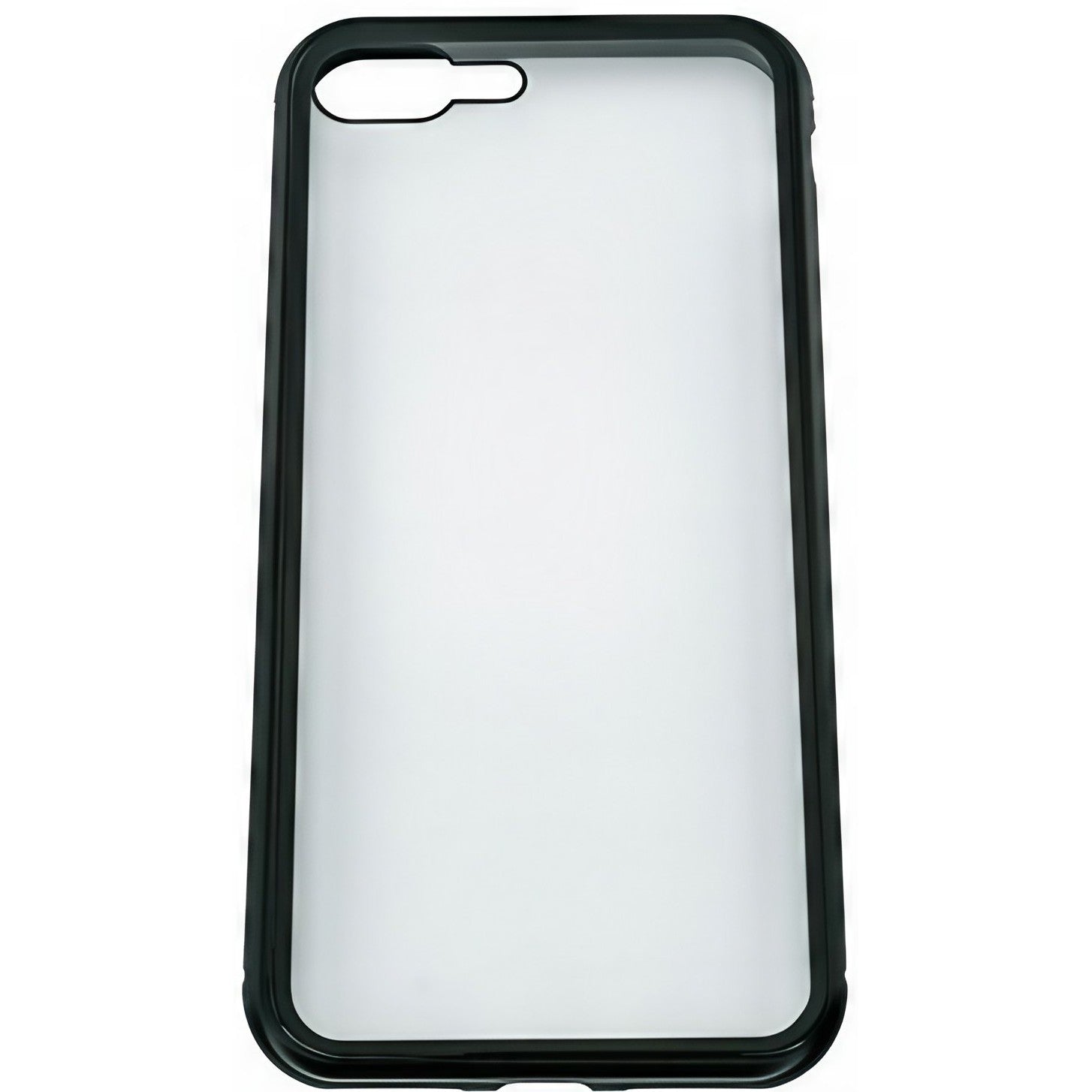 Husa de Protectie, Kaveny, pentru Apple iPhone 7, Magnetic 360, Metal, cu Folie Sticla Inclusa, Negru
