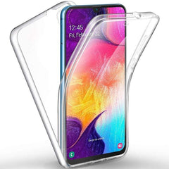 Husa de Protectie, Kaveny, pentru Samsung Galaxy A40, Acoperire Completa 360, Silicon, Transparent