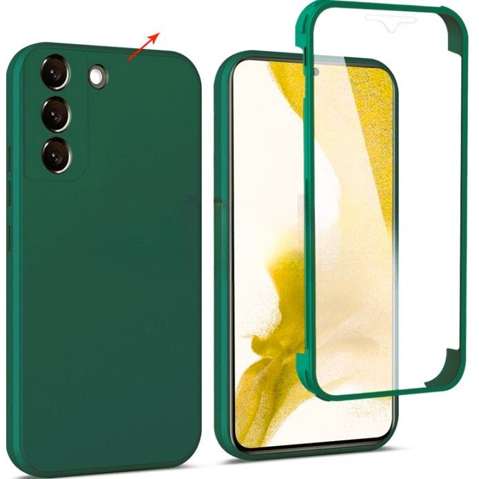 Husa de Protectie, Kaveny, pentru Samsung Galaxy A51, cu Acoperire Completa 360, Folie de Protectie, Plastic, Auriu