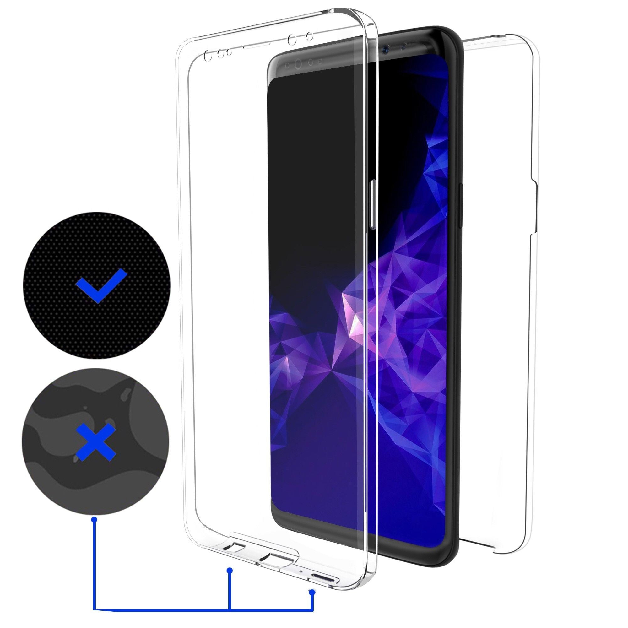 Husa de protectie Kaveny pentru Samsung Galaxy A8 2018 Full Tpu 360 V2 Transparent