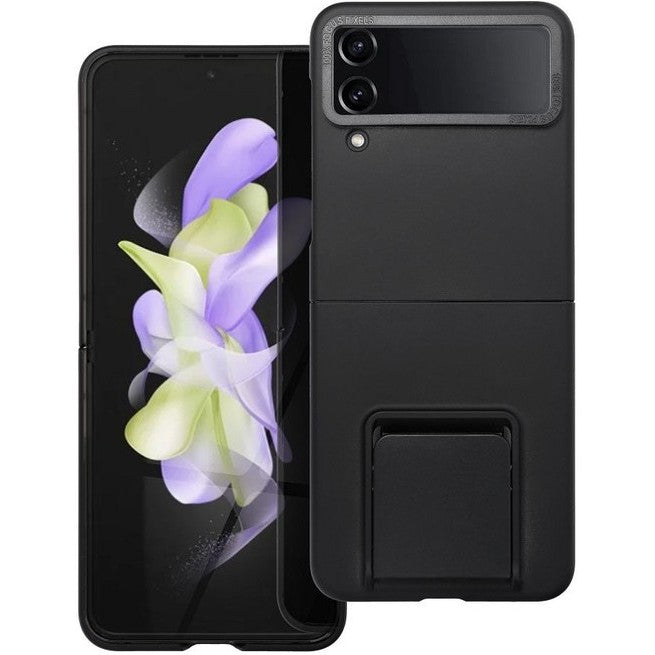 Husa de Protectie, Kaveny, pentru Samsung Galaxy Z Flip 4 5G, din PC, cu Pliere Tridimensionala, Multifunctionala, Negru
