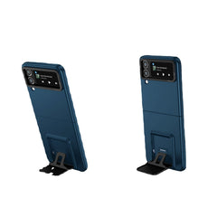 Husa de protectie Kaveny, Pliere Tridimensionala, Multifunctionala, PC, pentru  Samsung Galaxy Z Flip 3 , Albastru