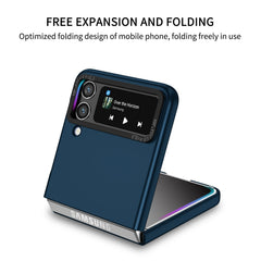 Husa de protectie Kaveny, Pliere Tridimensionala, Multifunctionala, PC, pentru  Samsung Galaxy Z Flip 3 , Albastru