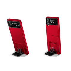 Husa de protectie Kaveny, Pliere Tridimensionala, Multifunctionala, PC, pentru Samsung Galaxy Z Flip 4 / Z Flip 4 5G , Rosu