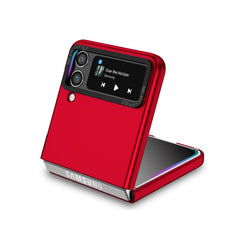 Husa de protectie Kaveny, Pliere Tridimensionala, Multifunctionala, PC, pentru Samsung Galaxy Z Flip 4 / Z Flip 4 5G , Rosu