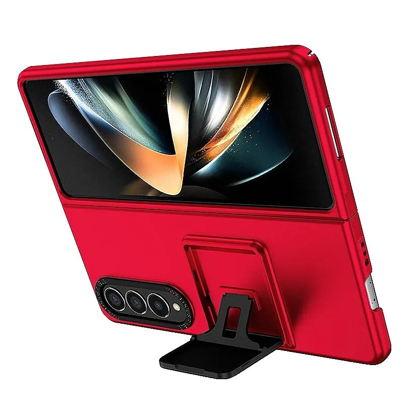 Husa de protectie Kaveny, Pliere Tridimensionala, Multifunctionala, PC, pentru Samsung Galaxy Z Fold 4 5G, Rosu