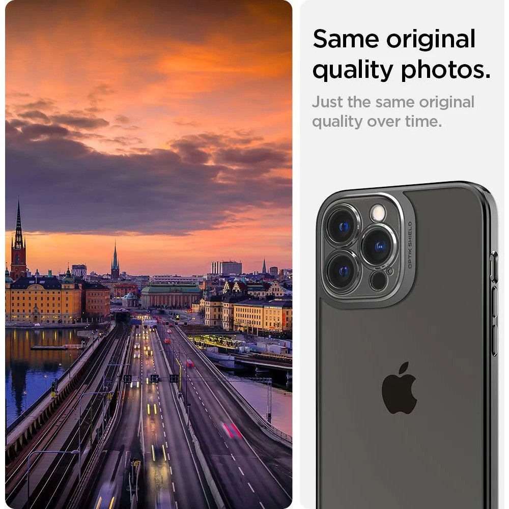 Husa de Protectie, Kaveny, Bracket Series, pentru Apple iPhone 14, cu Suport si Protectie Camera, Negru