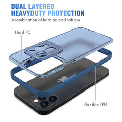 Husa de protectie pentru Apple iPhone 14 Pro, Kaveny, Bracket series cu suport si protectie pentru camera, Albastru